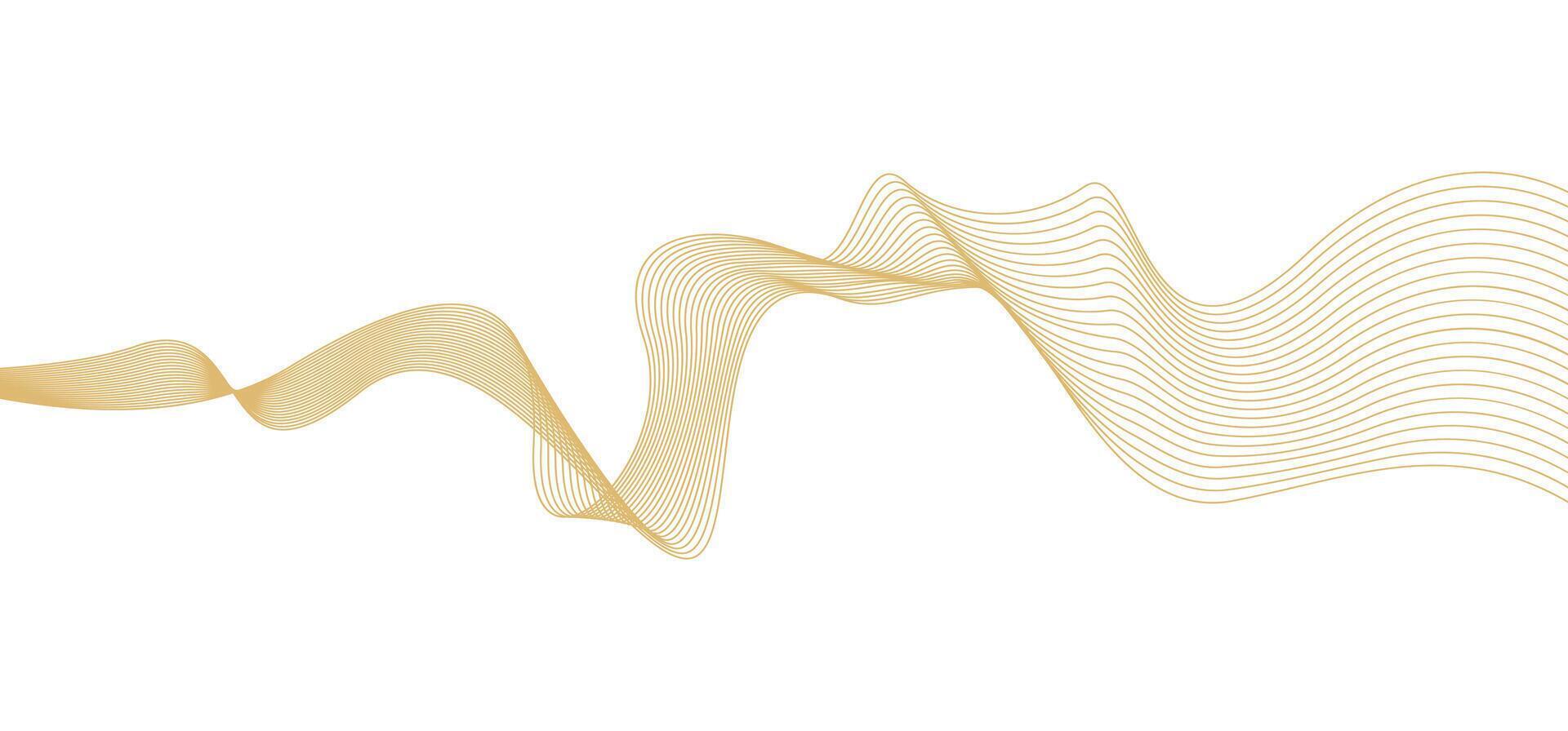 abstrakt Hintergrund Linie wellig Muster Luxus Gold Vektor Design Vorlage