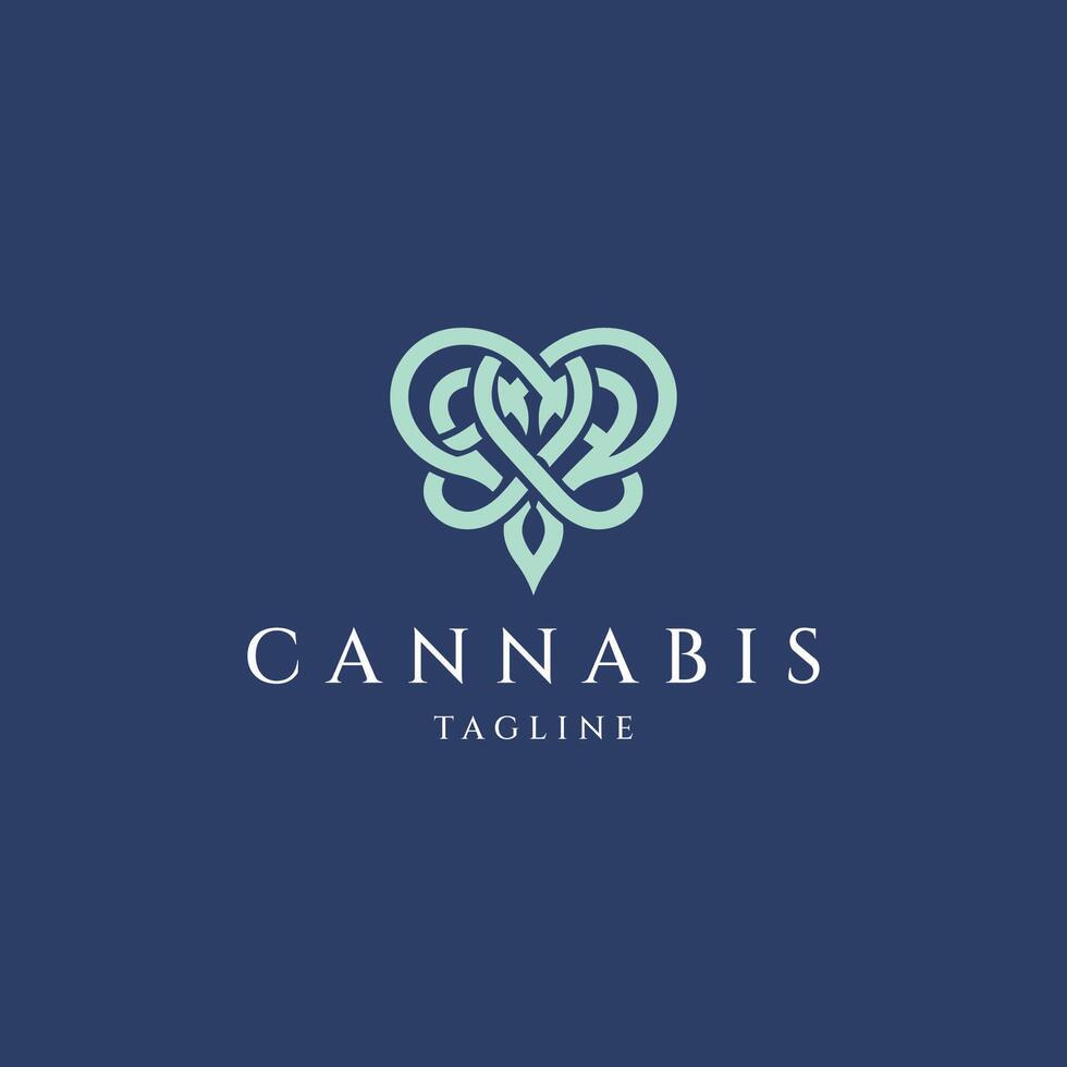 ai genererad cannabis logotyp design ikon vektor