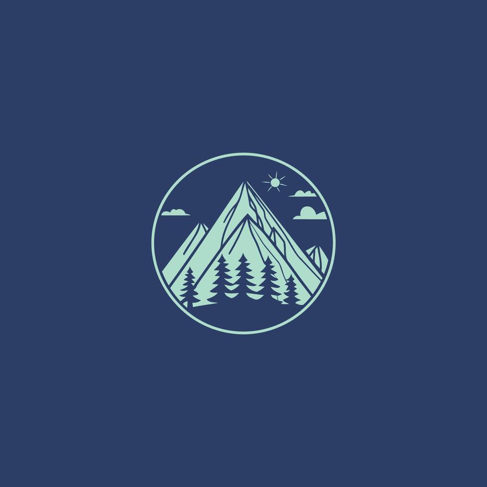ai generiert Camping Logo Vektor Symbol Design Vorlage