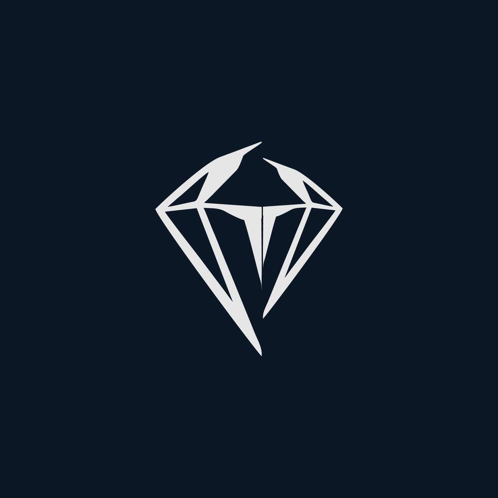 ai genererad diamant logotyp design eleganta diamant Framgång företag ikon vektor