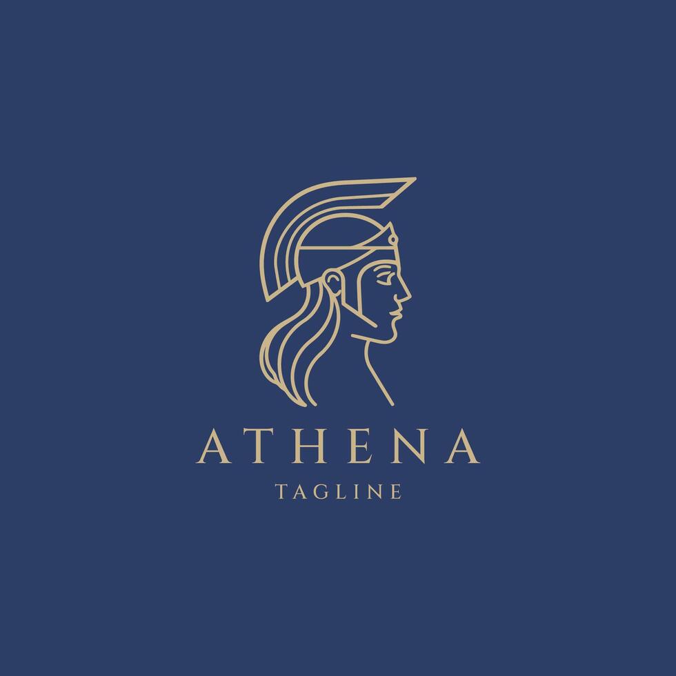 ai generiert Athena das Göttin Vektor Logo Design