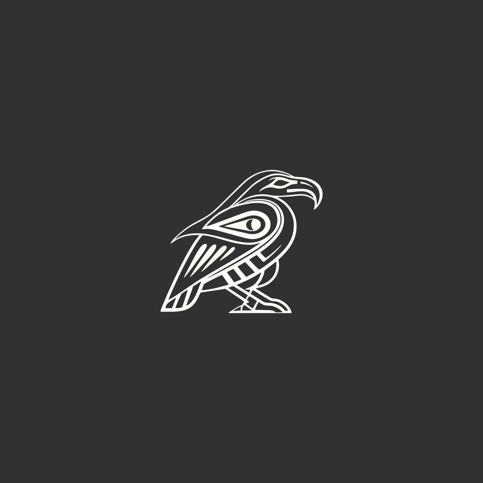 ai genererad egyptisk Gud horus logotyp ikon design. elegant lyx platt vektor. vektor