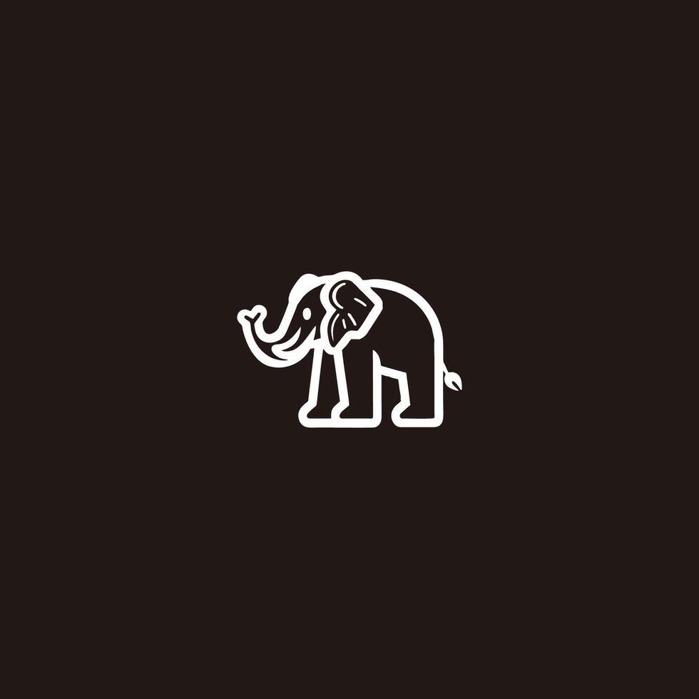 ai generiert Elefant Logo Stil Design Vektor Illustration von ein Elefant Kopf