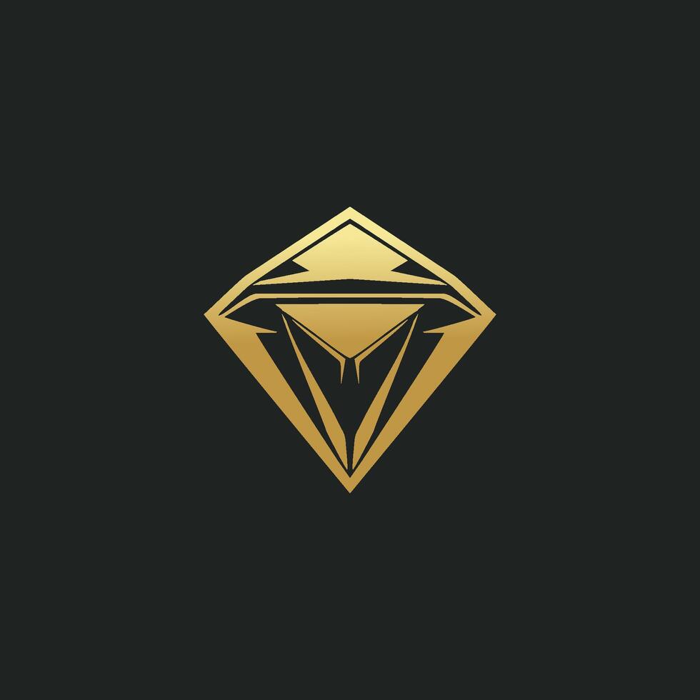 ai generiert Diamant Logo Symbol Vektor geometrisch Diamant Kunst Schmuck Geschäft unterzeichnen.