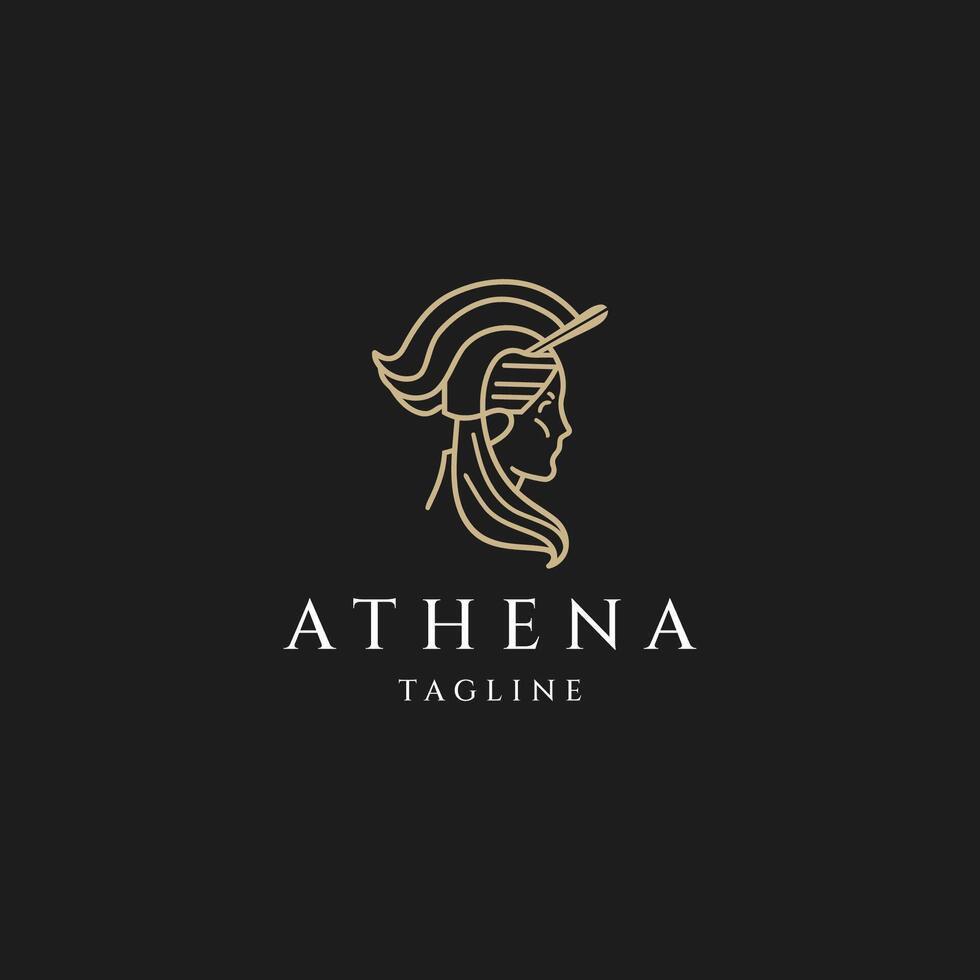 ai generiert Athena das Göttin Vektor Logo Design