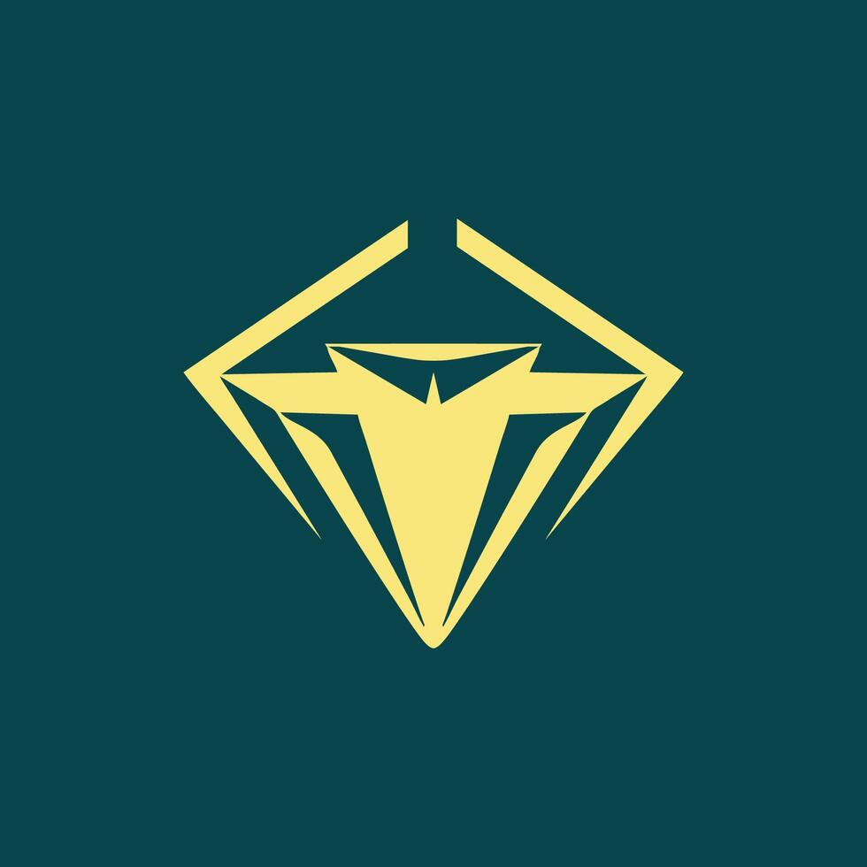 ai genererad diamant logotyp ikon vektor geometrisk diamant konst Smycken affär tecken.