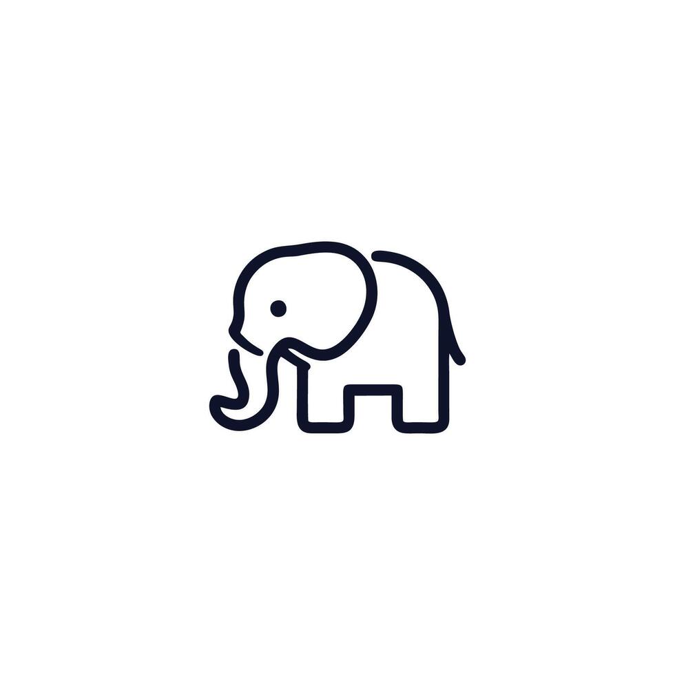 ai generiert Elefant Logo Stil Design Vektor Illustration von ein Elefant Kopf