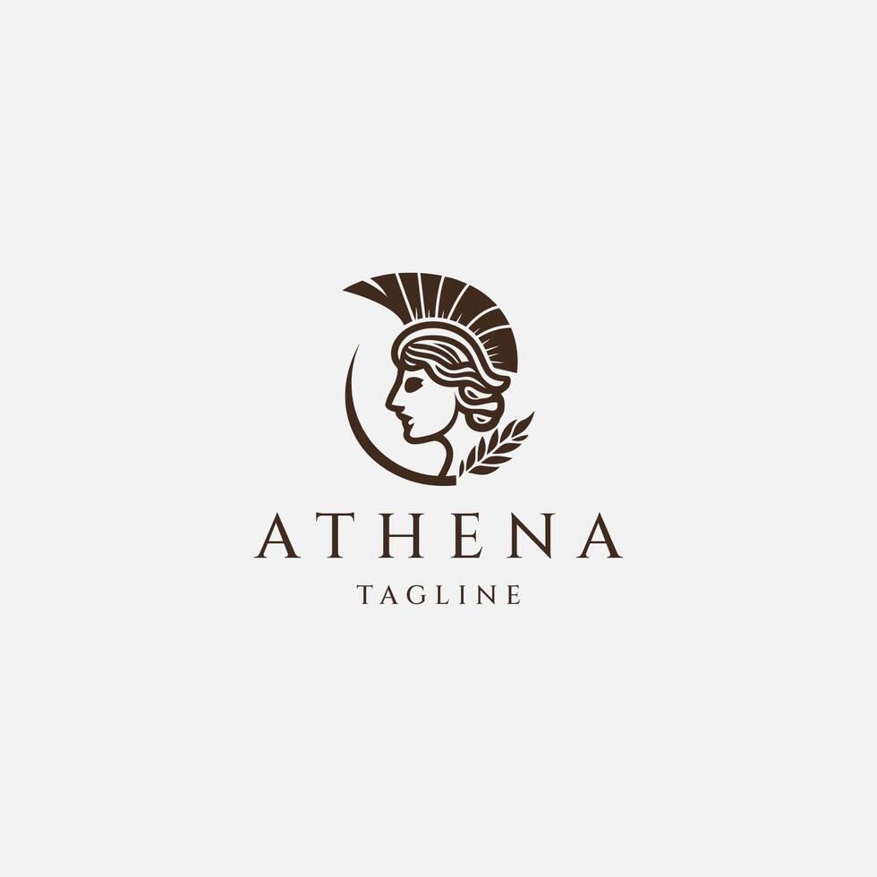 ai generiert Athena das Göttin Vektor Logo Design