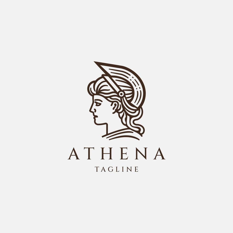 ai generiert Athena das Göttin Vektor Logo Design