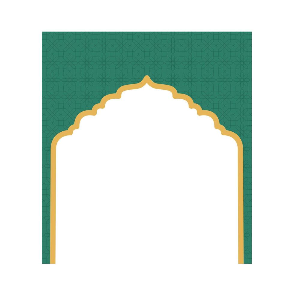 grön islamic form ram. arab muslim form vektor