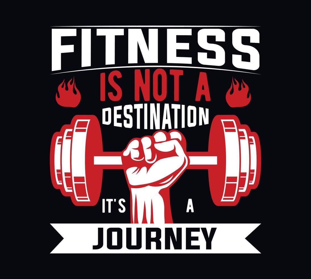 Fitness-T-Shirt-Design vektor