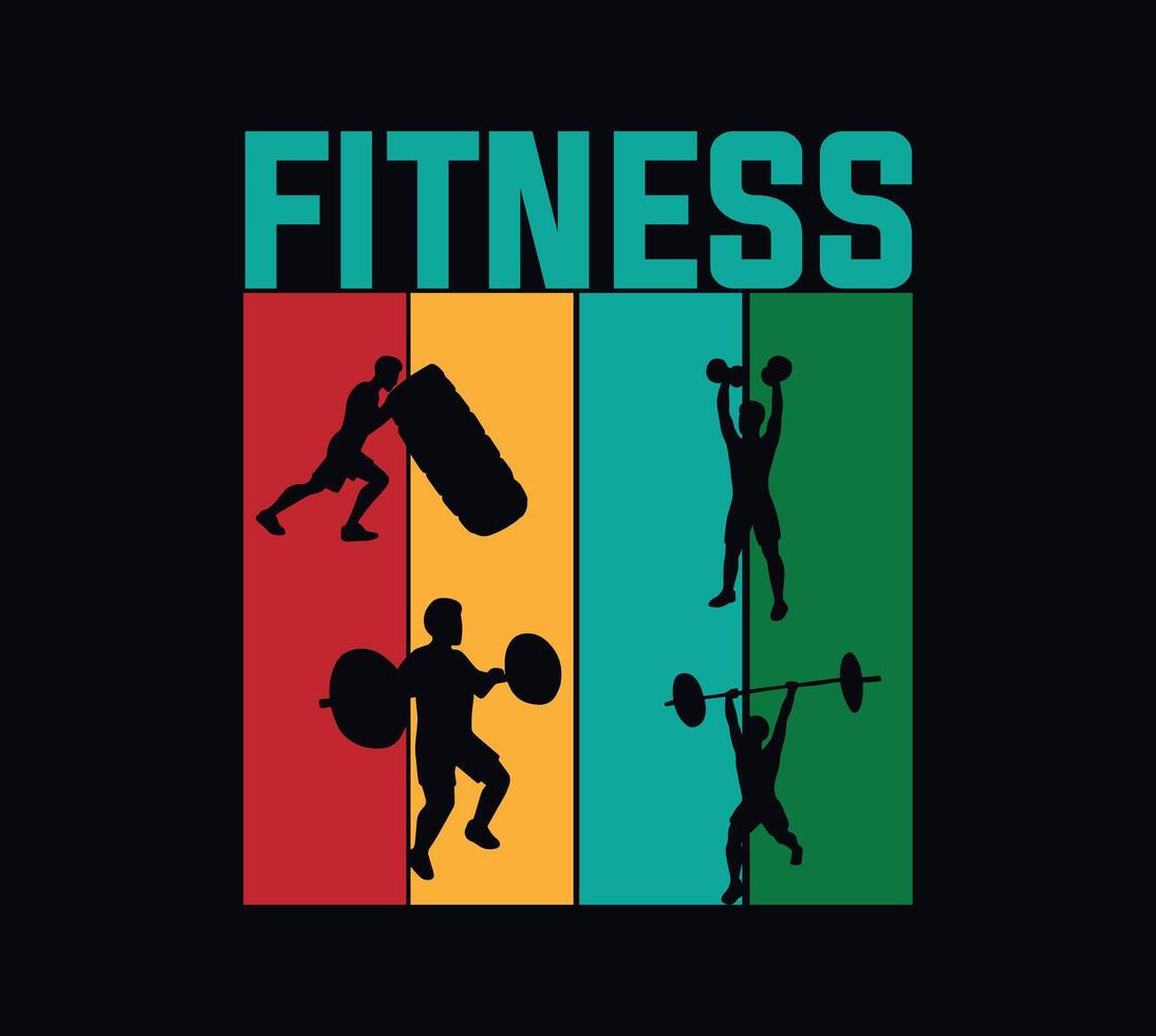 Fitness-T-Shirt-Design vektor