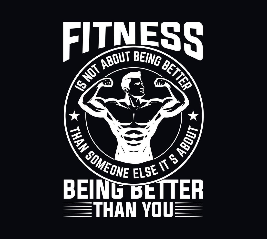 Fitness-T-Shirt-Design vektor