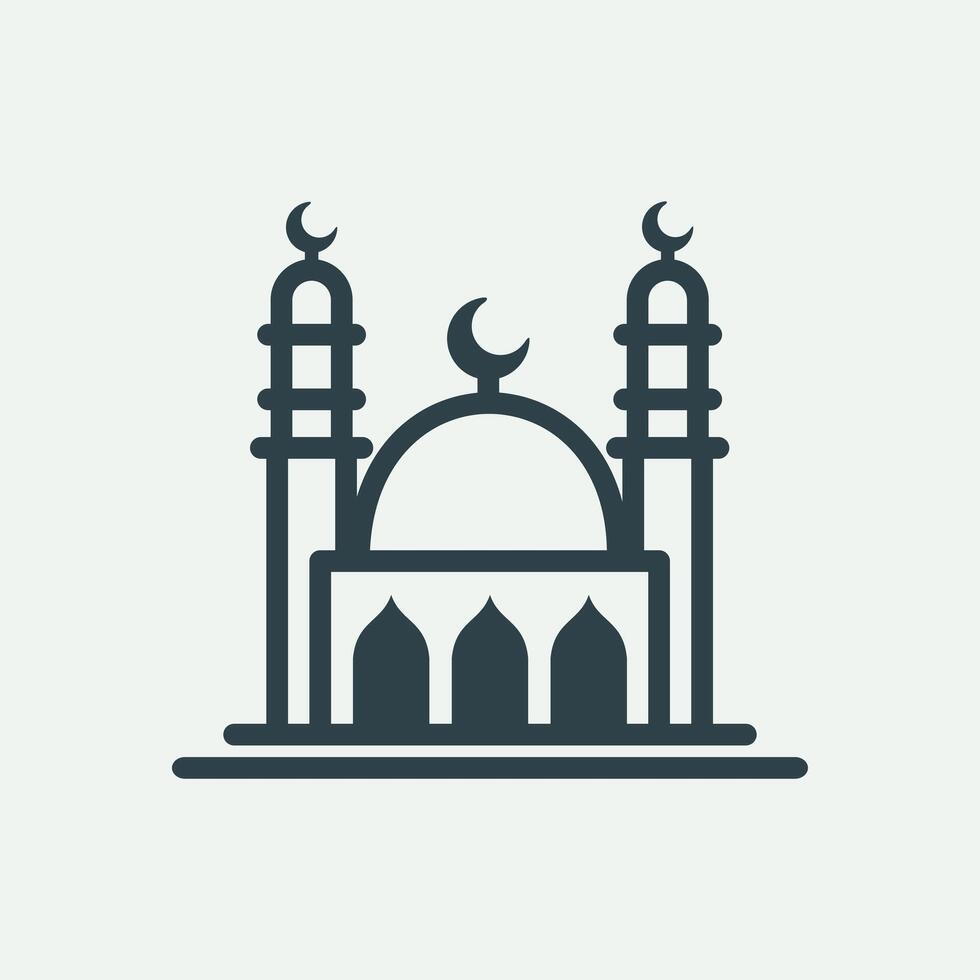 Moschee-Vektorsymbol-Illustrationsdesign vektor