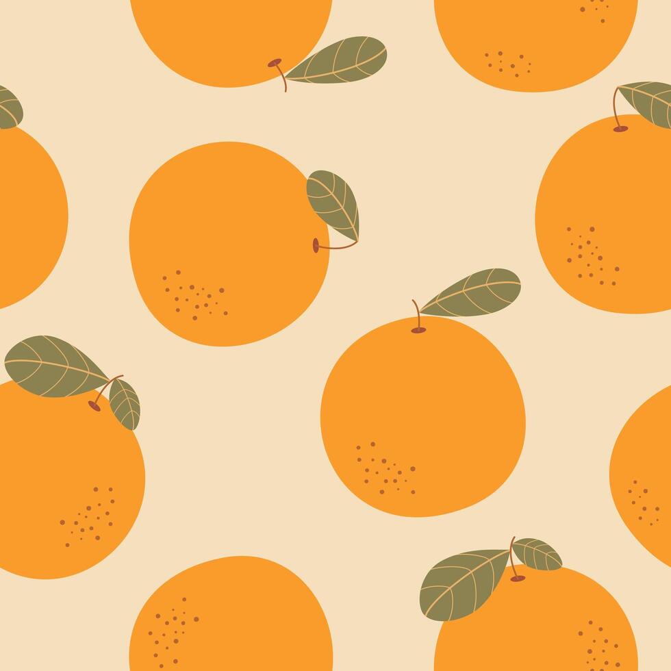 hell nahtlos Muster mit Orangen Vektor Illustration