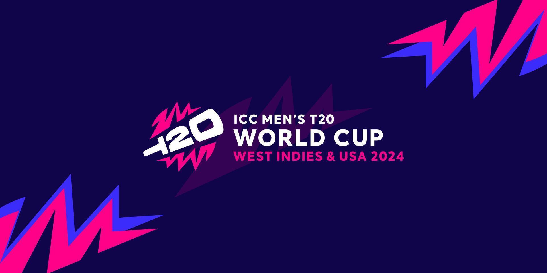 icc cricket t20 värld kopp 2024 logotyp vektor illustration mall