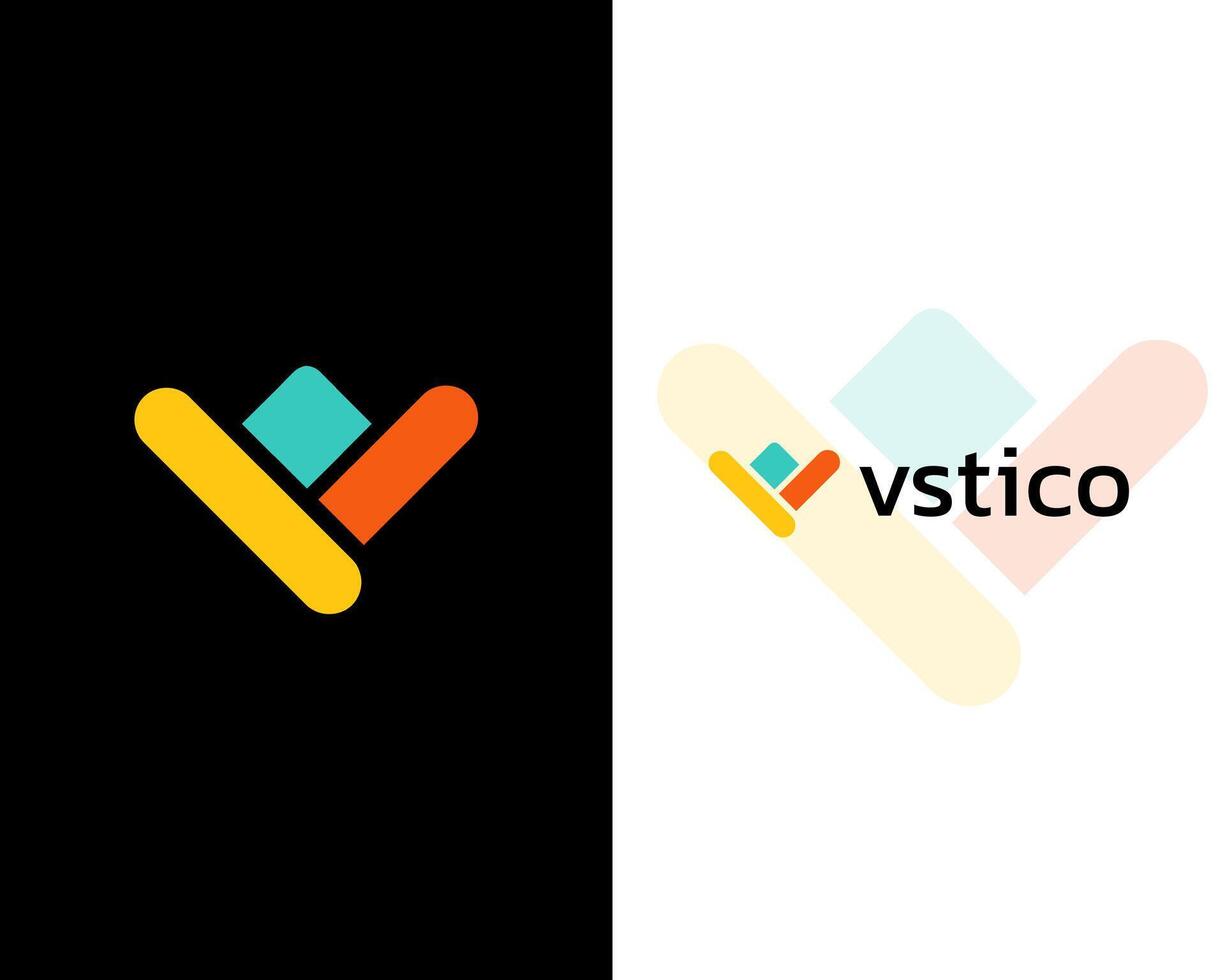 modern bunt Brief v Logo Design Vorlage Vektor Design