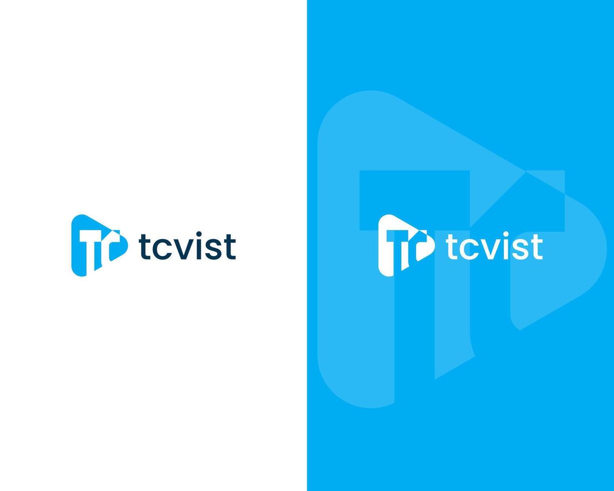 abstrakt tc Logo Design, tc Spieler Symbol Logo Design vektor