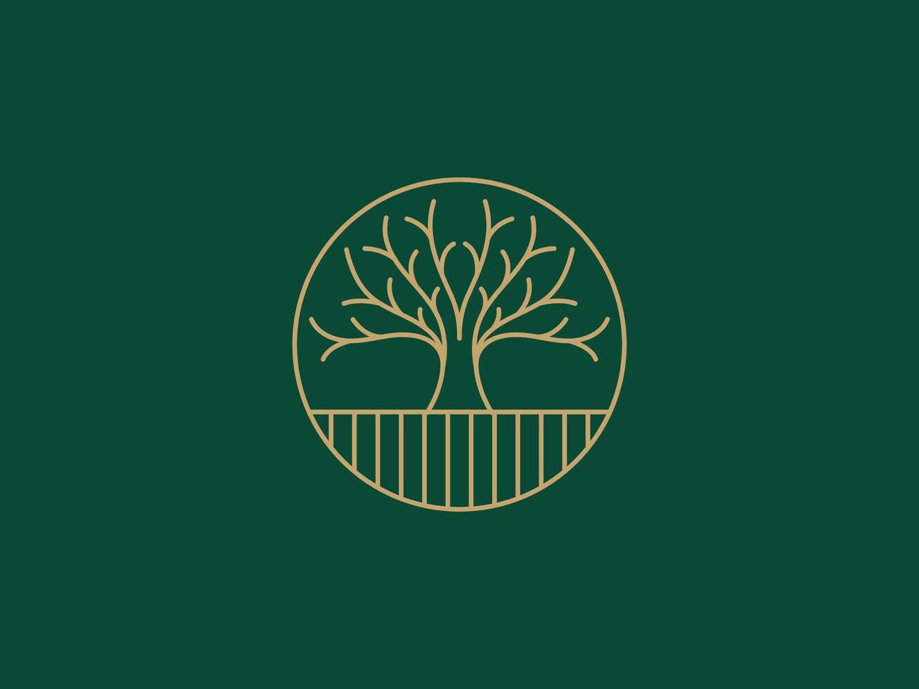 Logo Vorlage zum Geschäft und Unternehmen mit Eiche Baum vektor