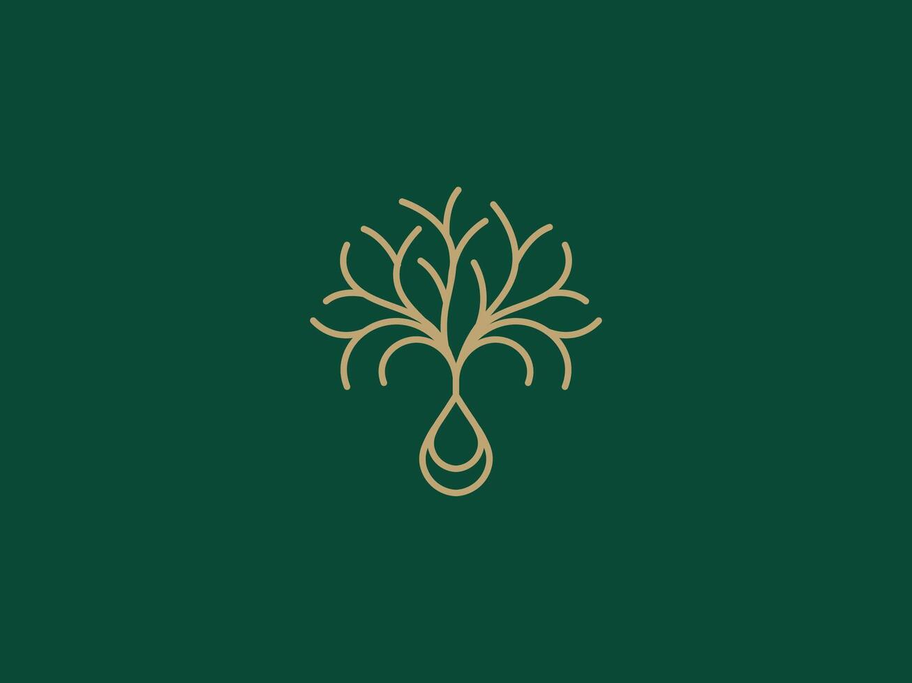 logotyp mall för företag och företag med ek träd vektor