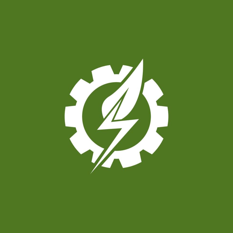 rena energi eco grön blad vektor illustration