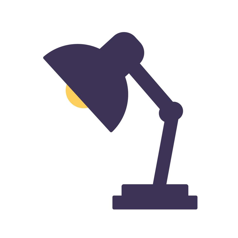 skrivbord lampa ikon vektor illustration