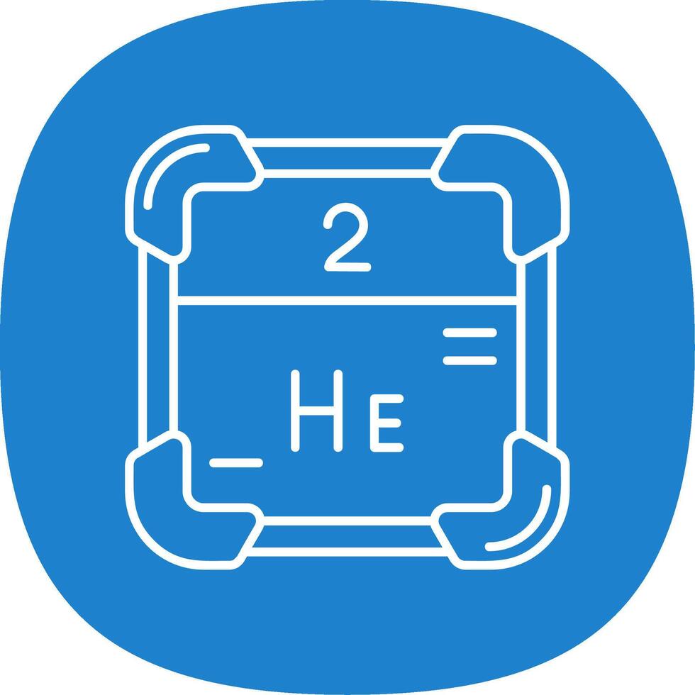 Helium Linie Kurve Symbol vektor
