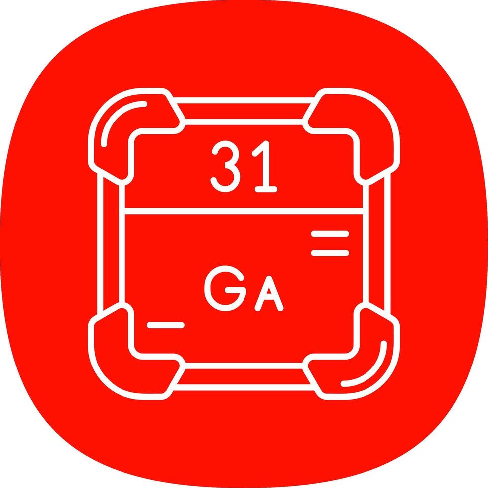 Gallium Linie Kurve Symbol vektor