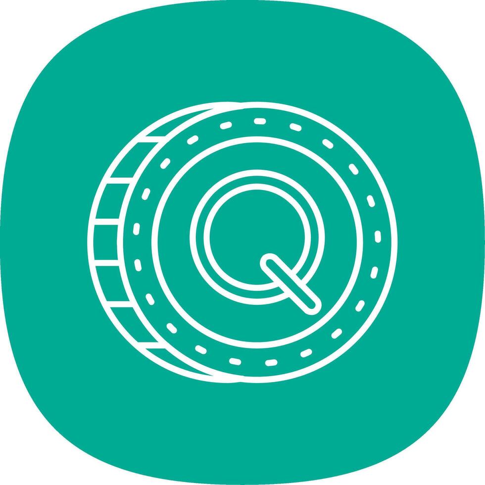 Quetzal Linie Kurve Symbol vektor