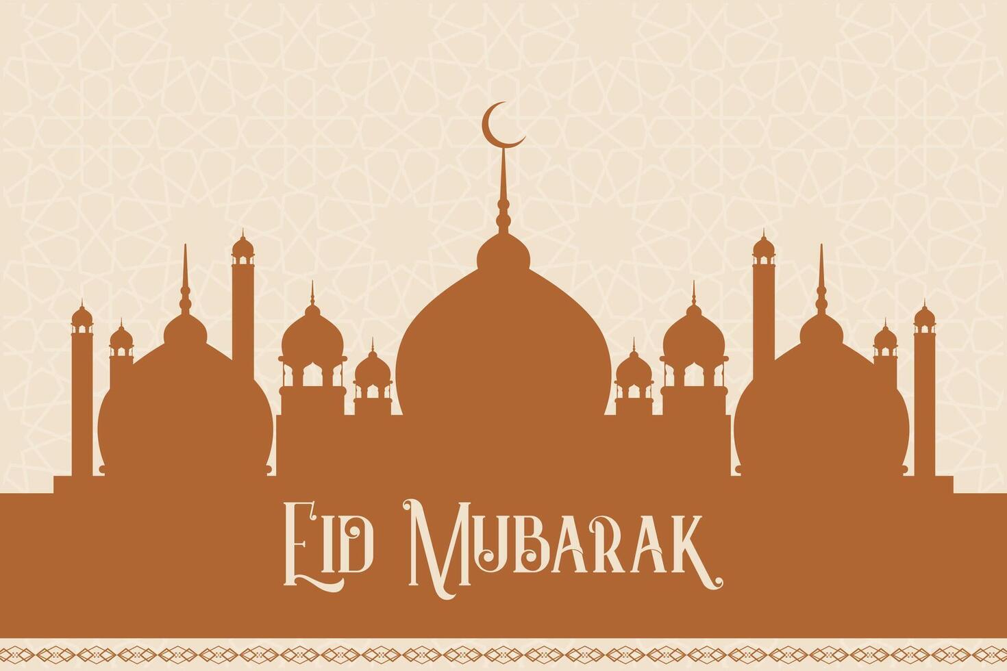 ramadan, eid al-fitr, islamic ny år moské bakgrund hälsning kort vektor