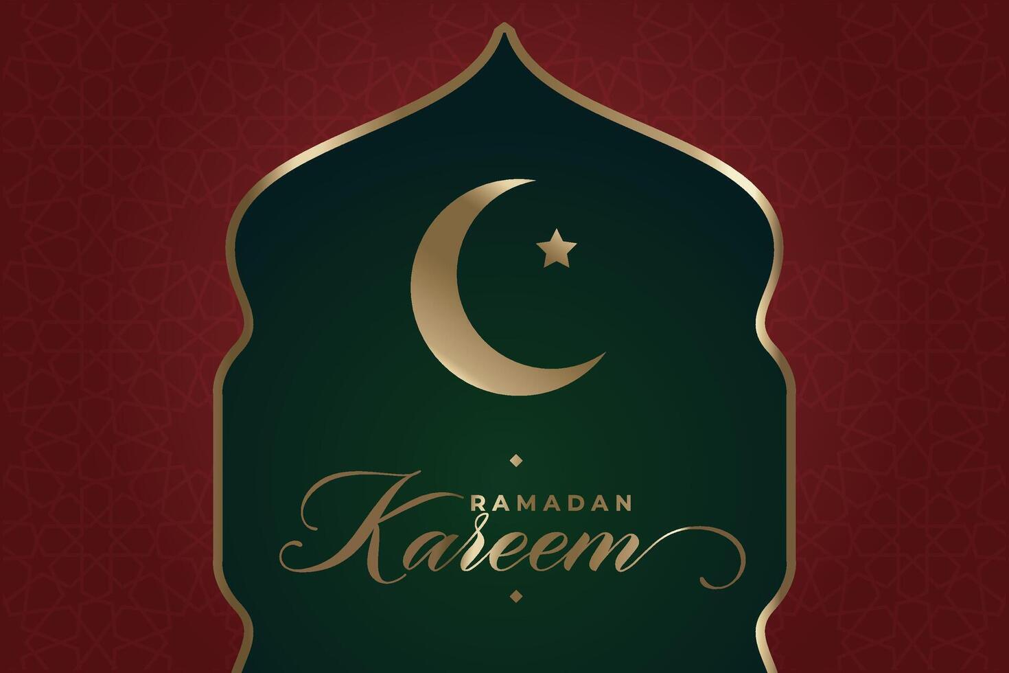 elegant Luxus Ramadan, eid Mubarak dekorativ Urlaub Karte vektor