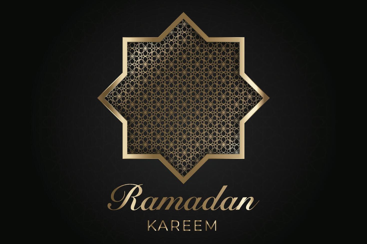 elegant lyx ramadhan, eid mubarak dekorativ Semester kort vektor