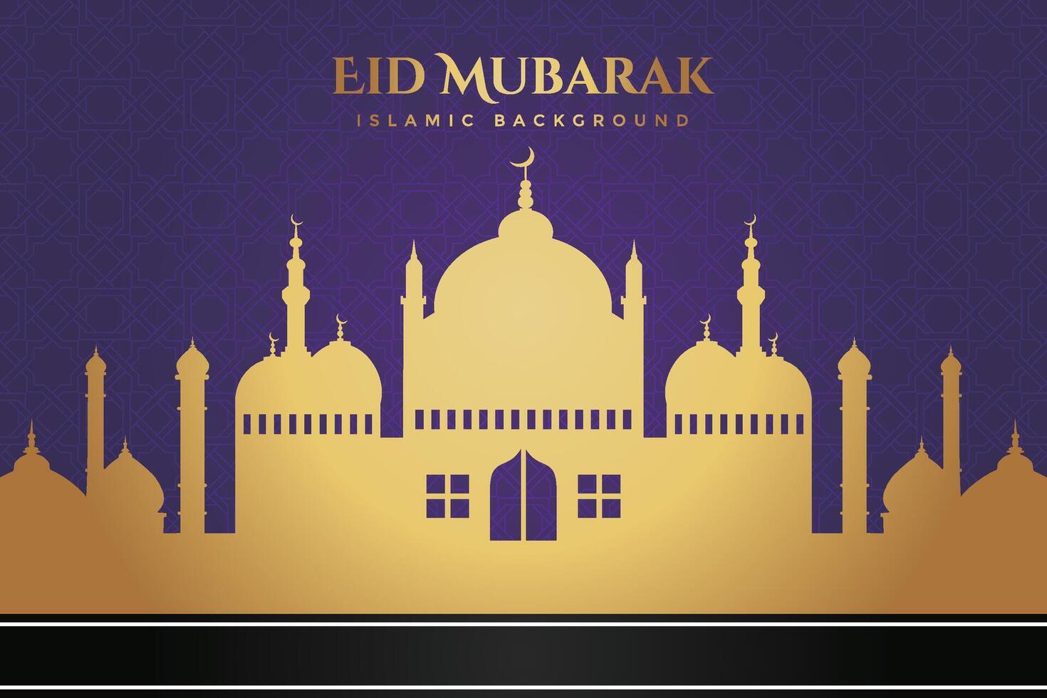 eid al-fitr, Ramadhan dekorativ hälsning kort vektor