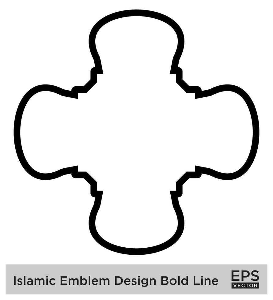 islamic amblem design djärv linje svart stroke silhuetter design piktogram symbol visuell illustration vektor