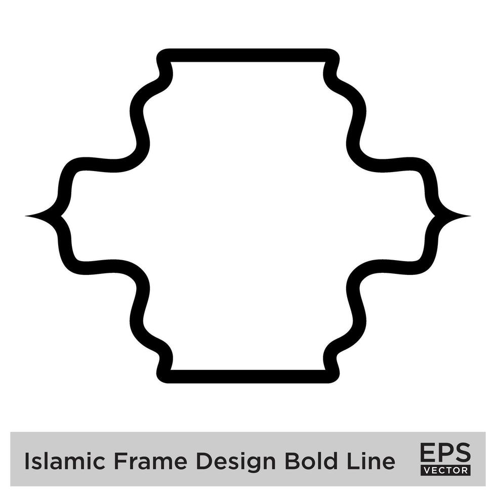 islamic ram design djärv linje svart stroke silhuetter design piktogram symbol visuell illustration vektor