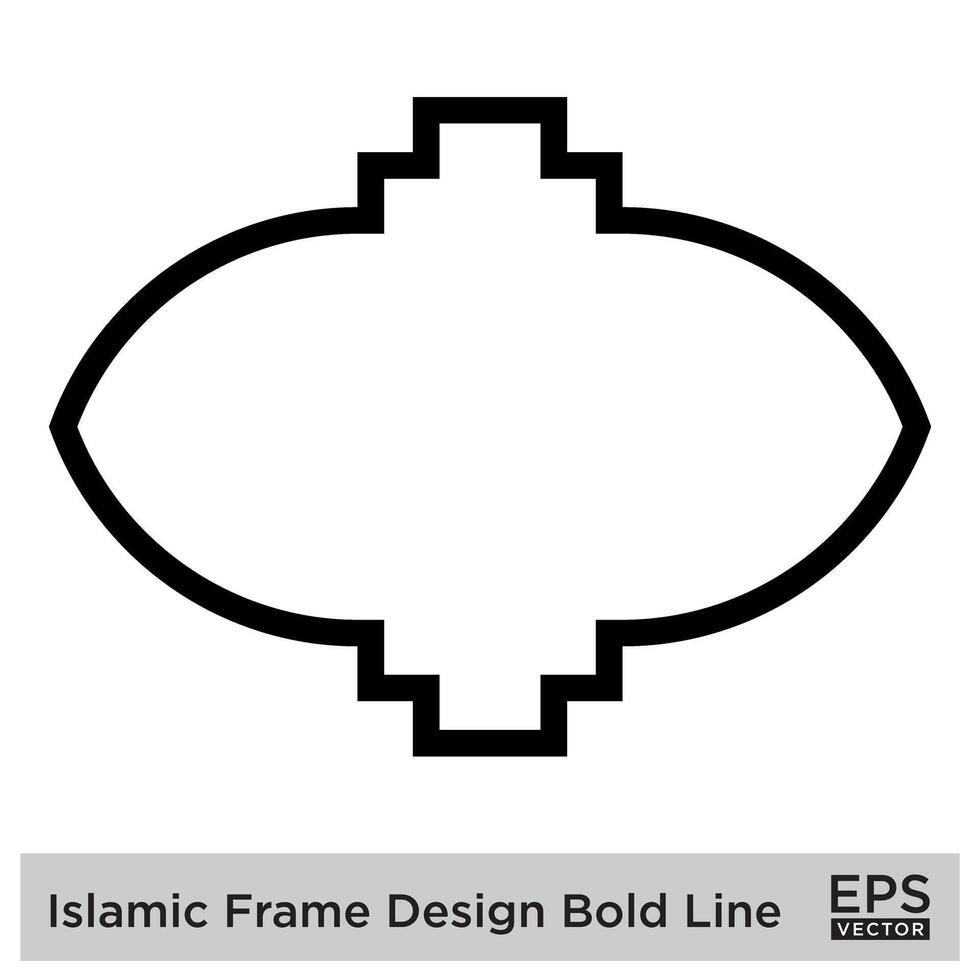 islamic ram design djärv linje svart stroke silhuetter design piktogram symbol visuell illustration vektor