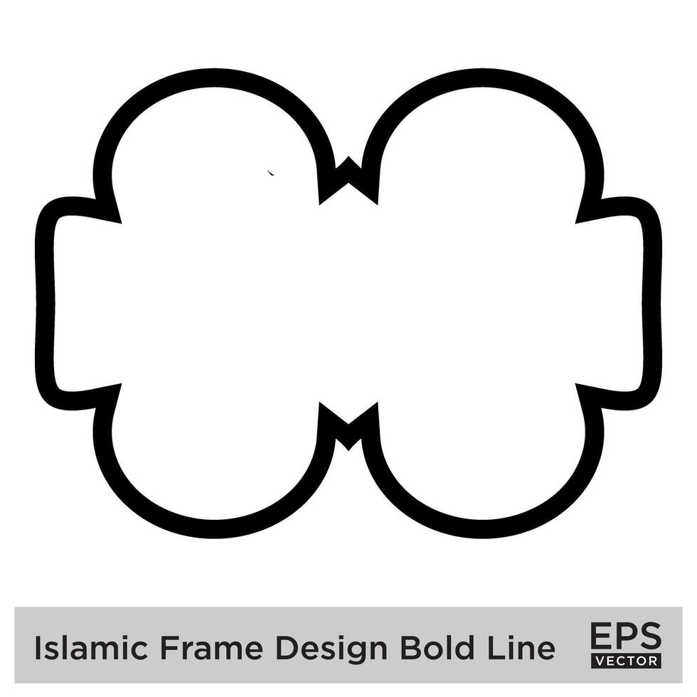 islamic ram design djärv linje svart stroke silhuetter design piktogram symbol visuell illustration vektor