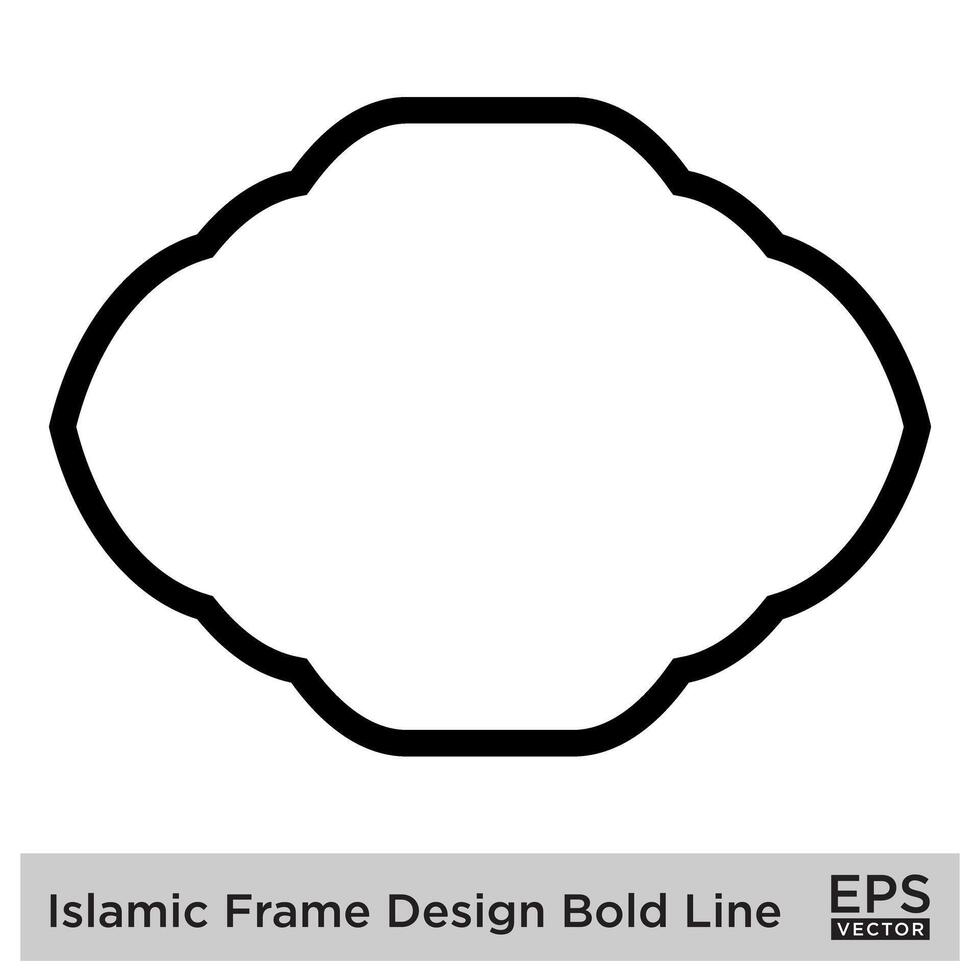 islamic ram design djärv linje svart stroke silhuetter design piktogram symbol visuell illustration vektor