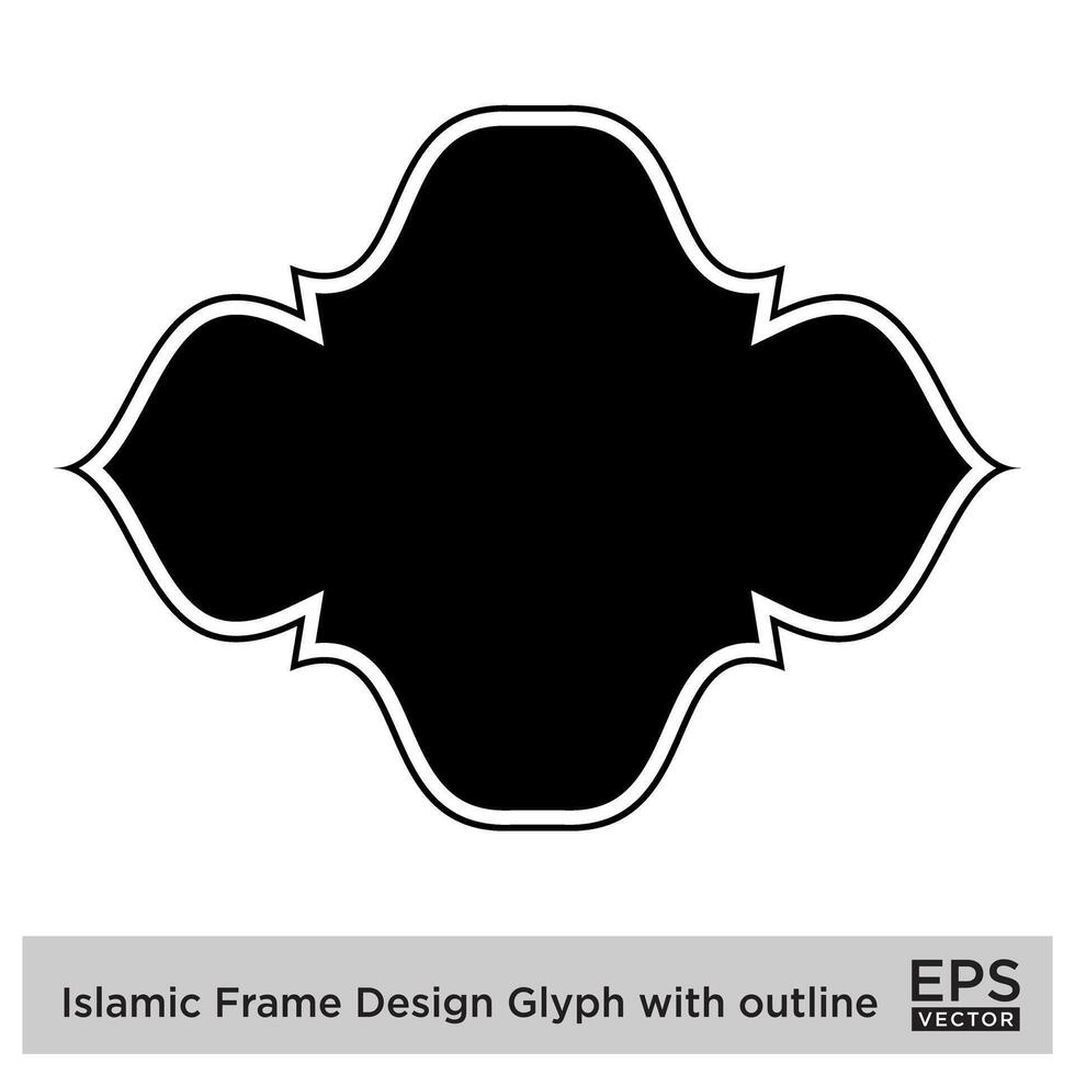 islamic ram design glyf med översikt svart fylld silhuetter design piktogram symbol visuell illustration vektor