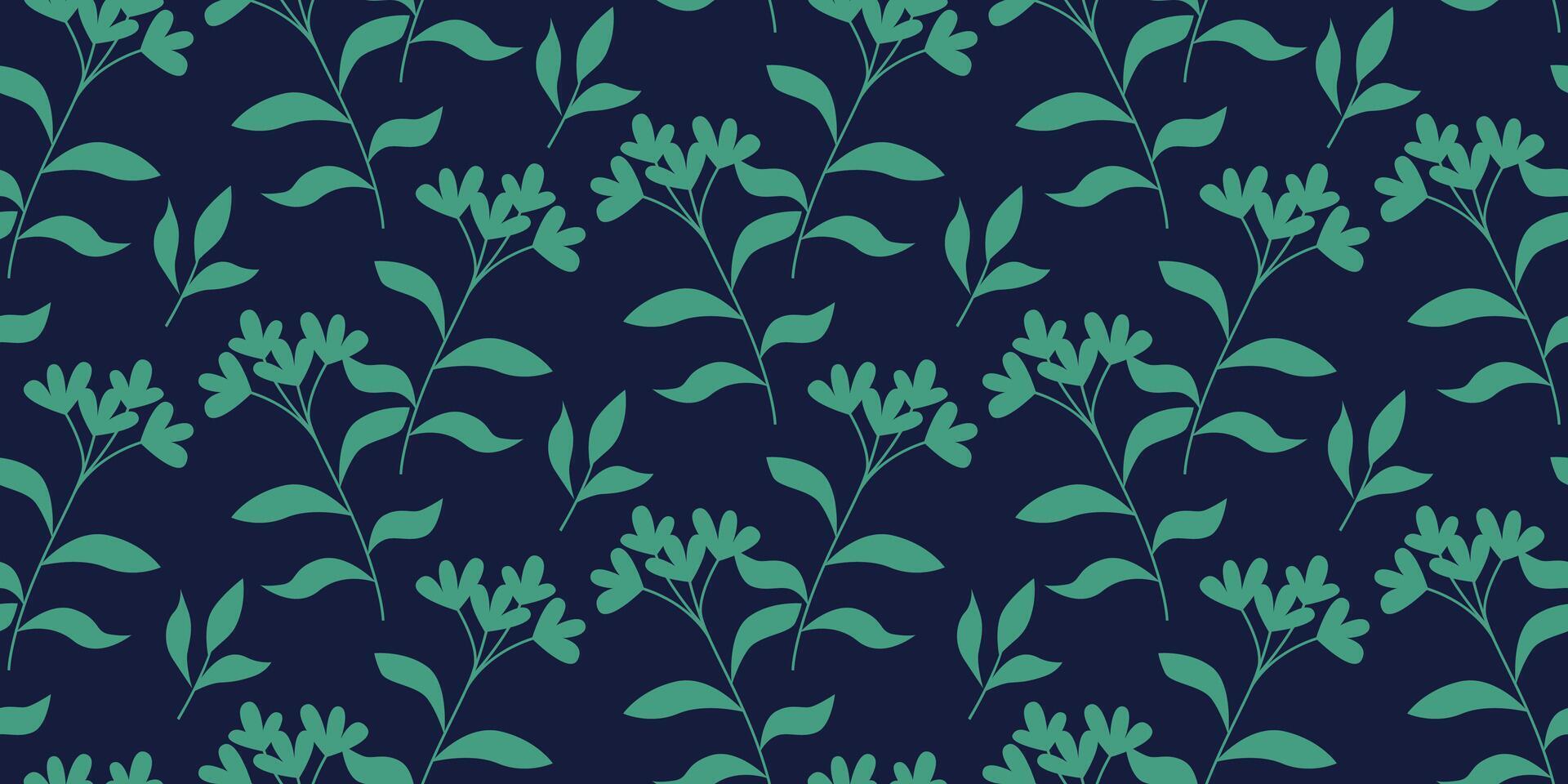 modern nahtlos Vektor Muster mit Pflanze Silhouetten im ein Farbblock Stil. können Sein benutzt zum Hintergründe, Textilien, Stoffe, Drucke, Tapeten, Abdeckungen, natürlich minimalistisch Entwürfe.