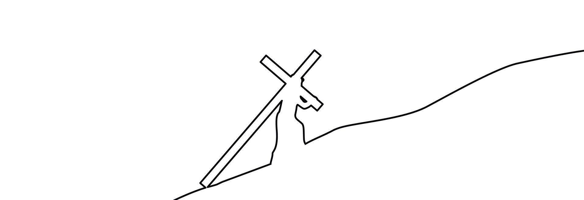 Christus und das Kreuz vektor