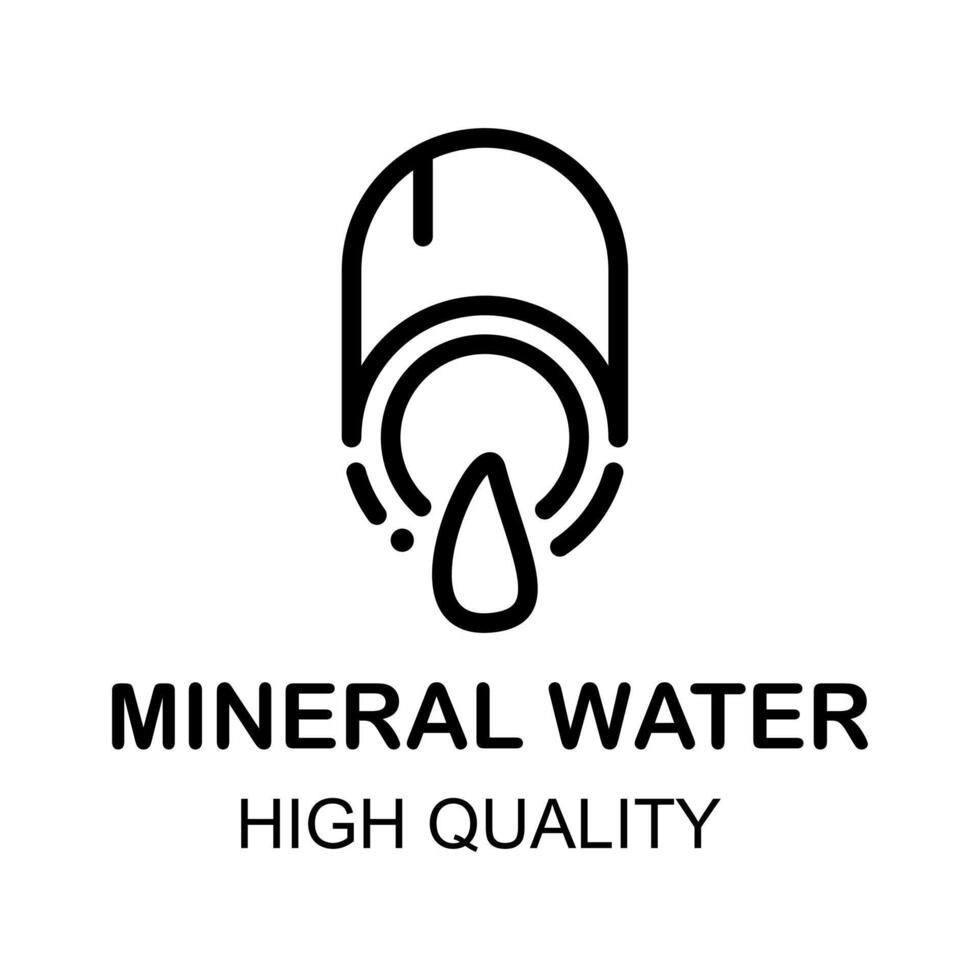 Mineral Wasser im Weiß Hintergrund. kostenlos Vektor