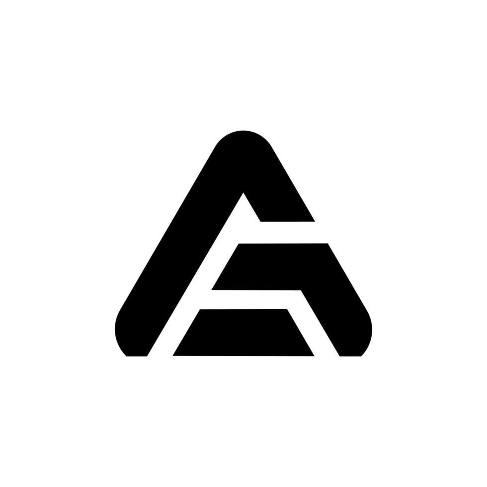 Dreieck Brief ag oder ga modern mit Neu Formen Alphabet einzigartig Monogramm abstrakt Logo vektor
