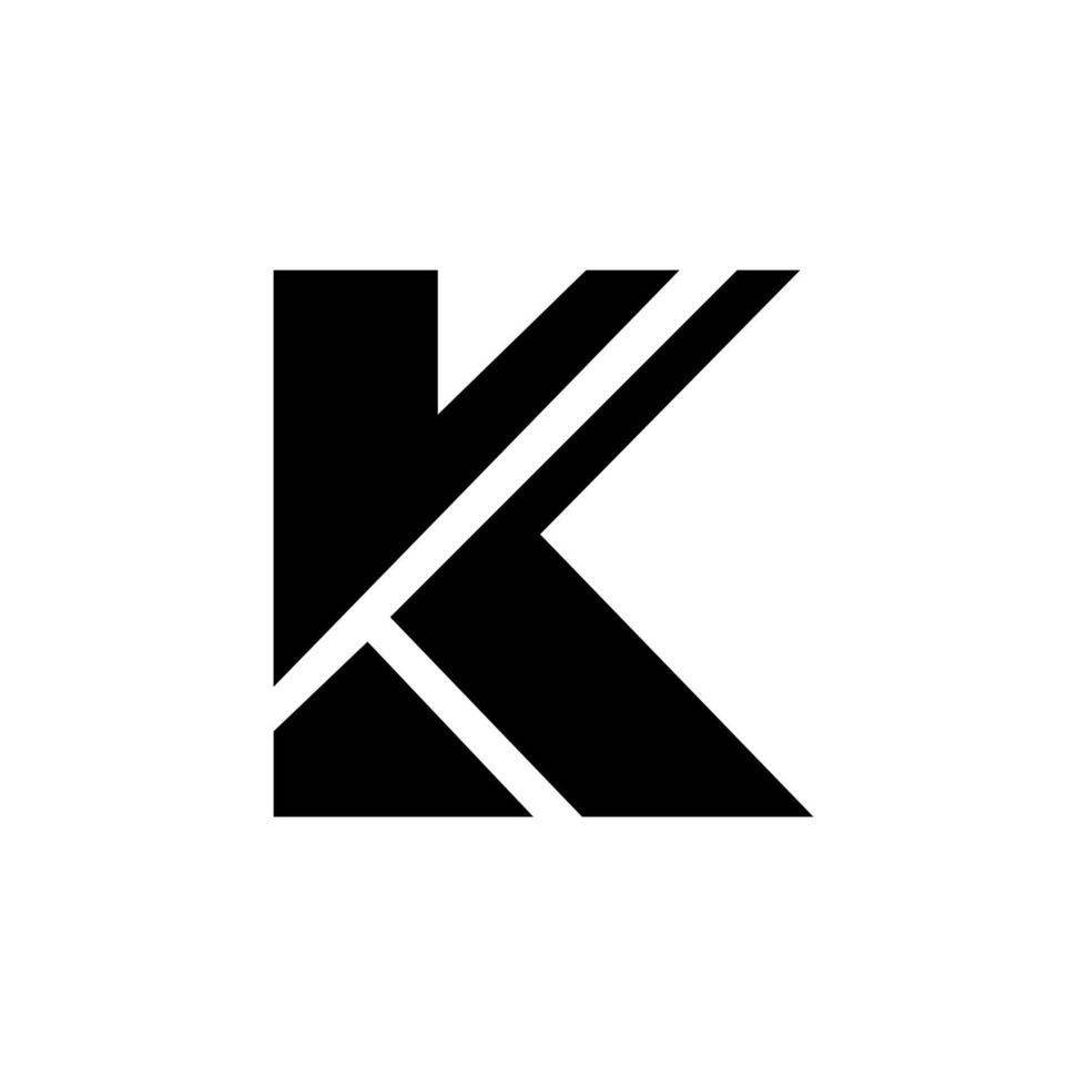 Brief vk mit eben modern einzigartig gestalten Initiale kreativ abstrakt Monogramm Logo vektor