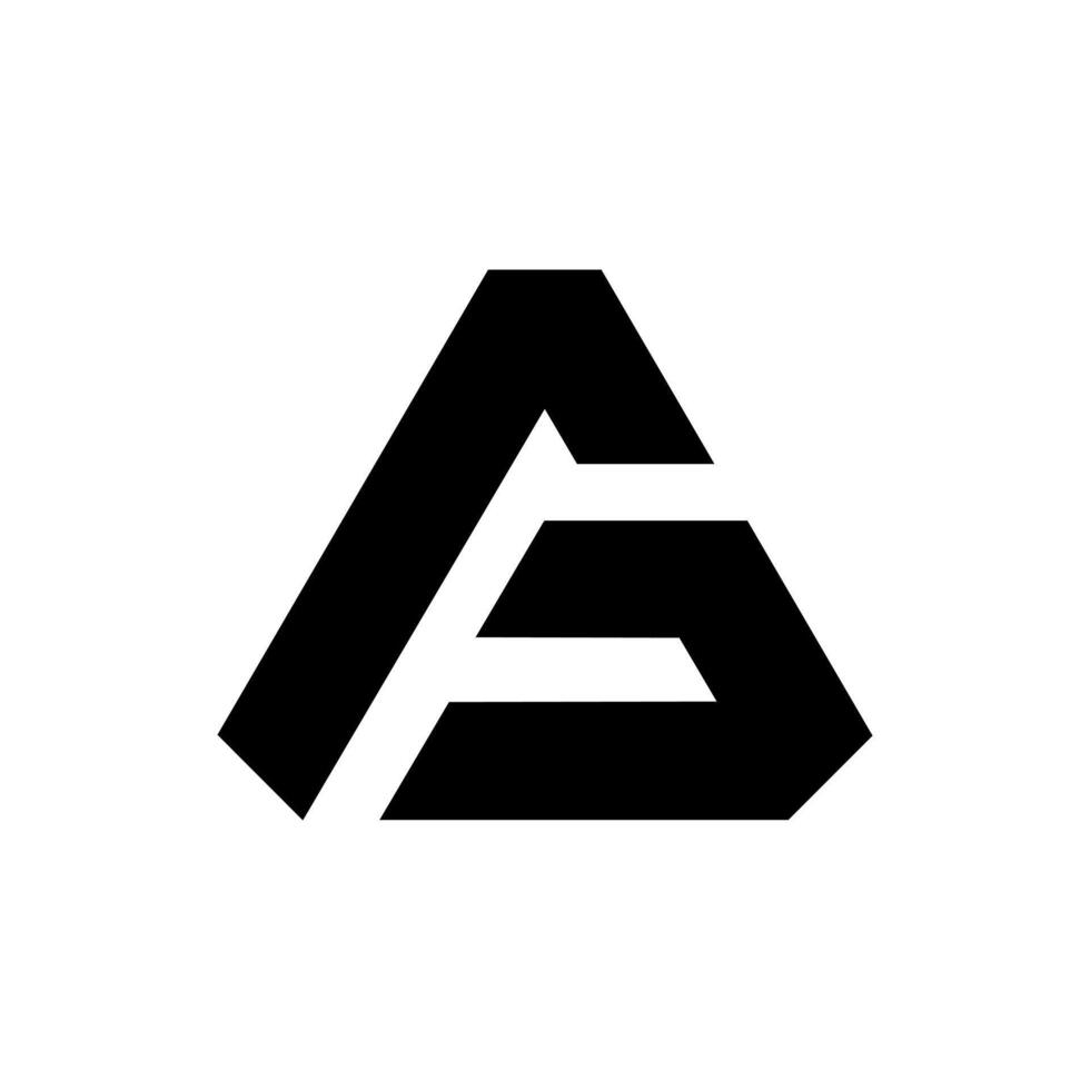 brev fg eller gf negativ Plats modern abstrakt monogram logotyp vektor