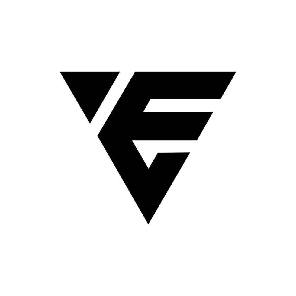 brev ev eller ve triangel form modern abstrakt monogram logotyp vektor