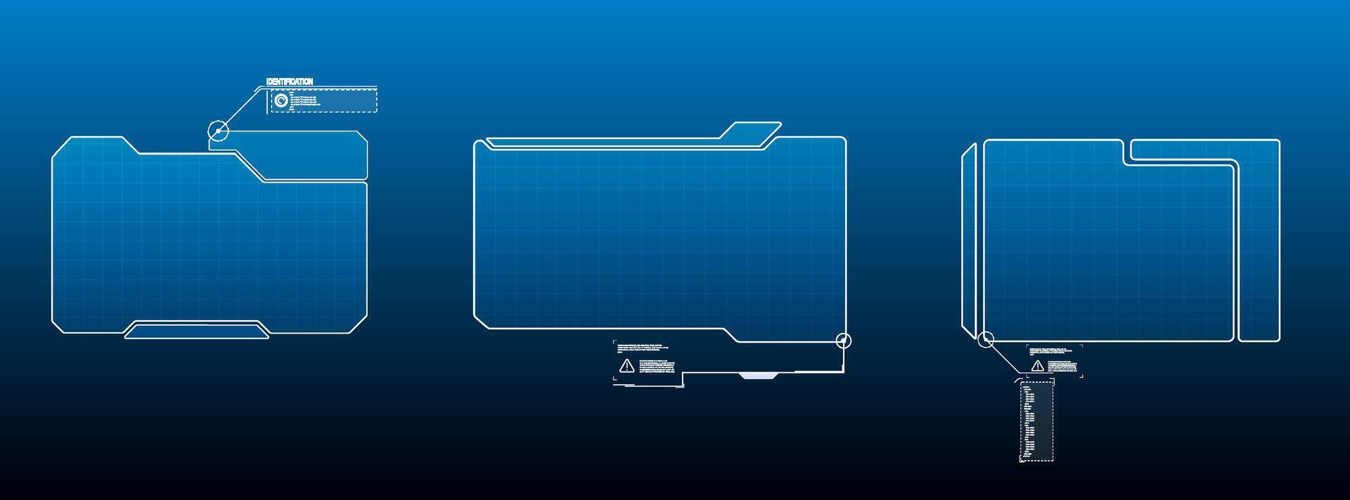 trogen vektor hud gränssnitt skärm design. digital länktexter titlar. hud ui gui trogen användare gränssnitt skärm element uppsättning. hög tech skärm för video spel