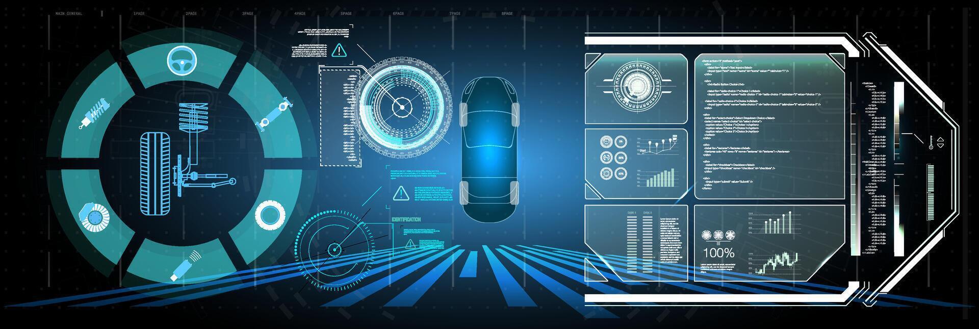 futuristisch Vektor hud Schnittstelle Bildschirm Design. Digital Beschriftungen Titel. hud ui gui futuristisch Benutzer Schnittstelle Bildschirm Elemente Satz.