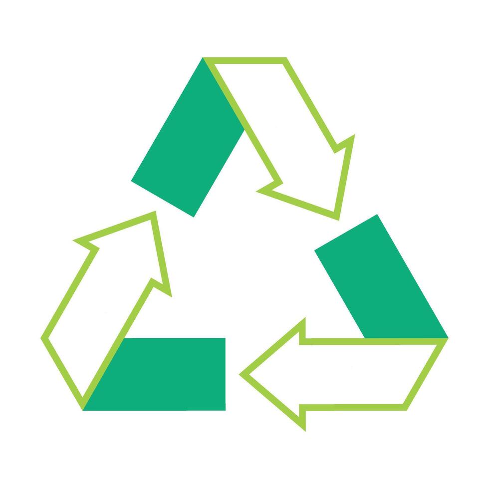 grön återvinna ikon vektor