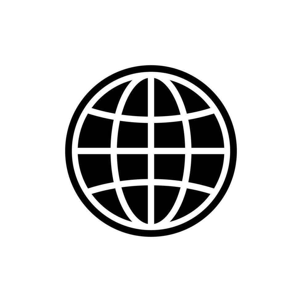 Globus Symbol Vektor. Netz, Webseite, Startseite Symbol einstellen vektor